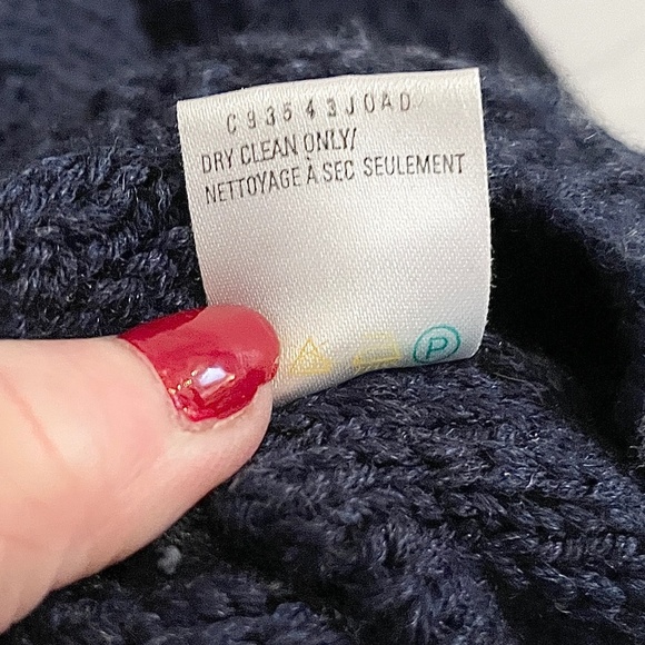 Ports 1961 Women’s Sweater Knit Cardigan Full Zip merino wool Bell sleeve Navy S - Picture 9 of 11